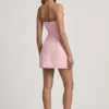 Robe courte structurée sans bretelles à encolure en cœur Talina, rose pâle