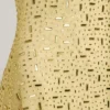Robe courte transparente à encolure carrée et ornements Averie, couleur jaune Robe courte transparente à encolure carrée et ornements Averie, couleur jaune