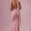 Robe de demoiselle d’honneur Annelise en jersey rose poudré Robe de demoiselle d’honneur Annelise en jersey rose poudré