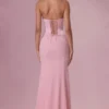 Robe de demoiselle d’honneur Avielle en satin rose poudré Robe de demoiselle d’honneur Avielle en satin rose poudré