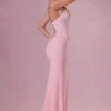 Robe de demoiselle d’honneur Avielle en satin rose poudré Robe de demoiselle d’honneur Avielle en satin rose poudré