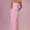 Robe de demoiselle d’honneur Avielle en satin rose poudré Robe de demoiselle d’honneur Avielle en satin rose poudré