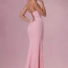 Robe de demoiselle d’honneur Avielle en satin rose poudré Robe de demoiselle d’honneur Avielle en satin rose poudré