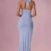 Robe de demoiselle d’honneur corsetée en jersey Olivette, bleu poudré Robe de demoiselle d’honneur corsetée en jersey Olivette, bleu poudré