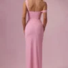 Robe de demoiselle d&rsquo;honneur drapée en maille Naelle, rose bonbon
