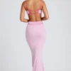 Robe de soirée Bella à découpes et bordures contrastées, rose pâle Robe de soirée Bella à découpes et bordures contrastées, rose pâle