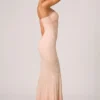 Robe de soirée Vesna à encolure en cœur et traîne en queue de poisson, ornée de paillettes, couleur rose poudré Robe de soirée Vesna à encolure en cœur et traîne en queue de poisson, ornée de paillettes, couleur rose poudré
