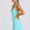 Robe de tennis Soft Active à dos nu, couleur Aqua Robe de tennis Soft Active à dos nu, couleur Aqua