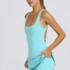 Robe de tennis Soft Active à dos nu, couleur Aqua Robe de tennis Soft Active à dos nu, couleur Aqua