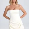 Robe drapée A-line Zoyna en ivoire Robe drapée A-line Zoyna en ivoire