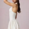 Robe Haddie en modal à broderie anglaise et dos nu, blanche Robe Haddie en modal à broderie anglaise et dos nu, blanche