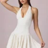 Robe Haddie en modal à broderie anglaise et dos nu, blanche Robe Haddie en modal à broderie anglaise et dos nu, blanche