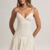 Robe Kelbie en modal froncé, coupe trapèze, imprimé floral Robe Kelbie en modal froncé, coupe trapèze, imprimé floral