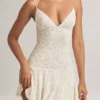 Robe Kelbie en modal froncé, coupe trapèze, imprimé floral Robe Kelbie en modal froncé, coupe trapèze, imprimé floral