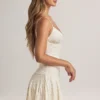 Robe Kelbie en modal froncé, coupe trapèze, imprimé floral Robe Kelbie en modal froncé, coupe trapèze, imprimé floral
