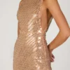 Robe longue Alyssia ornée de paillettes dorées Robe longue Alyssia ornée de paillettes dorées