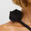 Robe longue asymétrique en jersey Kalina, découpes, couleur noire Robe longue asymétrique en jersey Kalina, découpes, couleur noire