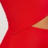 Robe longue asymétrique en jersey Kalina rouge écarlate Robe longue asymétrique en jersey Kalina rouge écarlate
