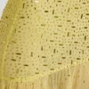 Robe longue asymétrique semi-transparente ornée Kerra, couleur jaune Robe longue asymétrique semi-transparente ornée Kerra, couleur jaune
