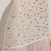 Robe longue asymétrique semi-transparente ornée Kerra en blanc Robe longue asymétrique semi-transparente ornée Kerra en blanc