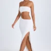 Robe longue bandeau à découpes Kaikoa en blanc Robe longue bandeau à découpes Kaikoa en blanc