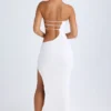 Robe longue bandeau à découpes Kaikoa en blanc Robe longue bandeau à découpes Kaikoa en blanc