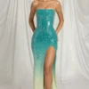 Robe longue bandeau Maelle en bleu dégradé Robe longue bandeau Maelle en bleu dégradé