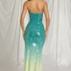 Robe longue bandeau Maelle en bleu dégradé Robe longue bandeau Maelle en bleu dégradé