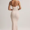 Robe longue à bretelles et encolure dégagée en modal Salma, imprimé rayé Robe longue à bretelles et encolure dégagée en modal Salma, imprimé rayé