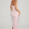 Robe longue à col bénitier et bandeau orné Palermo, couleur Blush Robe longue à col bénitier et bandeau orné Palermo, couleur Blush