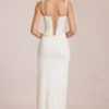 Robe longue corset en dentelle Zalia, couleur ivoire Robe longue corset en dentelle Zalia, couleur ivoire