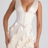 Robe longue corset à volants Ambrosia, couleur ivoire Robe longue corset à volants Ambrosia, couleur ivoire