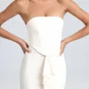 Robe longue corset à volants et bandeau Tallullah, couleur ivoire Robe longue corset à volants et bandeau Tallullah, couleur ivoire