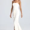 Robe longue corset à volants et bandeau Tallullah, couleur ivoire Robe longue corset à volants et bandeau Tallullah, couleur ivoire
