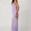 Robe longue corsetée à lacets Amal, couleur lilas Robe longue corsetée à lacets Amal, couleur lilas