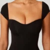 Robe longue Dolcezza à encolure en cœur, couleur noire Robe longue Dolcezza à encolure en cœur, couleur noire