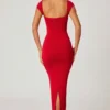 Robe longue Dolcezza à encolure en cœur, rouge Robe longue Dolcezza à encolure en cœur, rouge