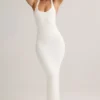 Robe longue à dos nageur Imelda en modal, blanche Robe longue à dos nageur Imelda en modal, blanche
