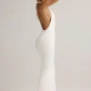 Robe longue à dos nageur Imelda en modal, blanche Robe longue à dos nageur Imelda en modal, blanche
