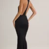Robe longue à dos nageur Imelda en modal noir Robe longue à dos nageur Imelda en modal noir
