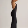 Robe longue à dos nageur Imelda en modal noir Robe longue à dos nageur Imelda en modal noir