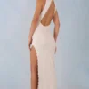 Robe longue à dos nu Cataleya en modal, couleur ivoire Robe longue à dos nu Cataleya en modal, couleur ivoire