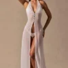 Robe longue dos nu Coralie en blanc Robe longue dos nu Coralie en blanc
