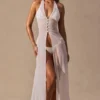 Robe longue dos nu Coralie en blanc Robe longue dos nu Coralie en blanc