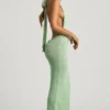 Robe longue à dos nu en bouclé Mirri, couleur menthe Robe longue à dos nu en bouclé Mirri, couleur menthe