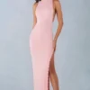 Robe longue à dos nu en modal Cataleya, rose poudré Robe longue à dos nu en modal Cataleya, rose poudré