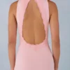 Robe longue à dos nu en modal Cataleya, rose poudré Robe longue à dos nu en modal Cataleya, rose poudré