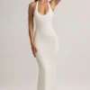 Robe longue à dos nu en modal Hallie, blanche Robe longue à dos nu en modal Hallie, blanche