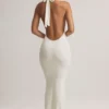 Robe longue à dos nu en modal Hallie, blanche Robe longue à dos nu en modal Hallie, blanche