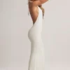 Robe longue à dos nu en modal Hallie, blanche Robe longue à dos nu en modal Hallie, blanche